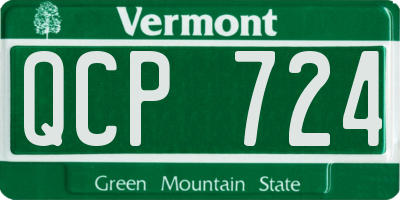 VT license plate QCP724