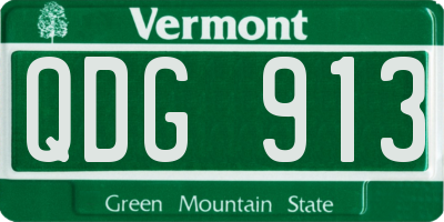 VT license plate QDG913