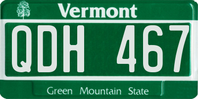 VT license plate QDH467