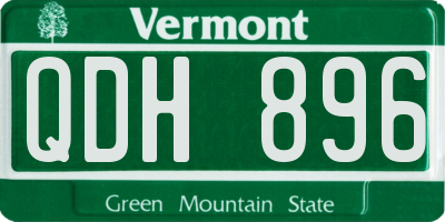 VT license plate QDH896