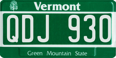 VT license plate QDJ930