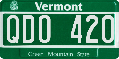 VT license plate QDO420