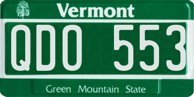 VT license plate QDO553