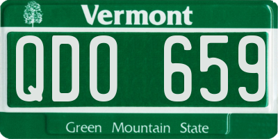 VT license plate QDO659