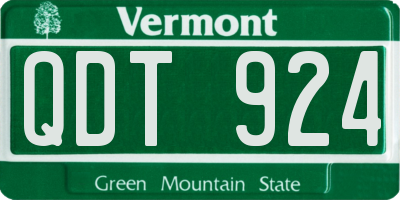 VT license plate QDT924