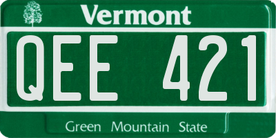 VT license plate QEE421
