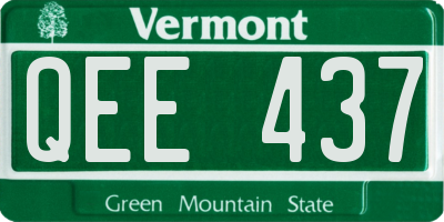 VT license plate QEE437