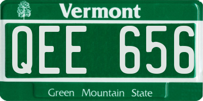 VT license plate QEE656