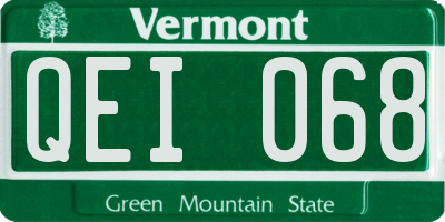 VT license plate QEI068