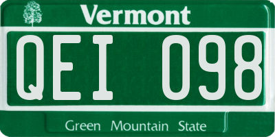 VT license plate QEI098