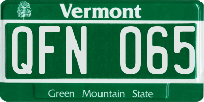 VT license plate QFN065