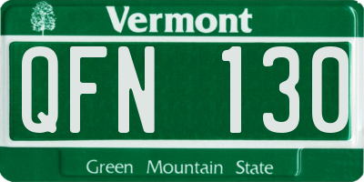 VT license plate QFN130