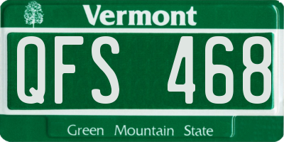 VT license plate QFS468