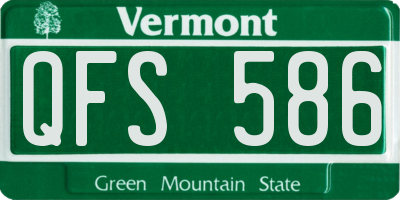 VT license plate QFS586