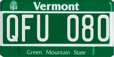 VT license plate QFU080