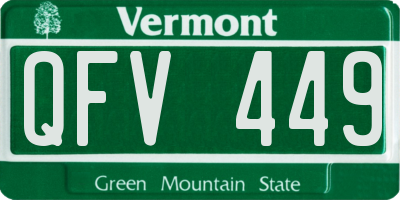 VT license plate QFV449