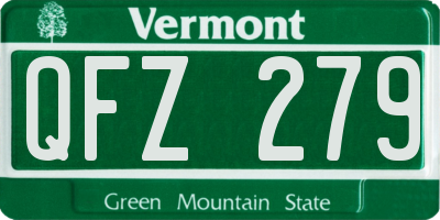VT license plate QFZ279