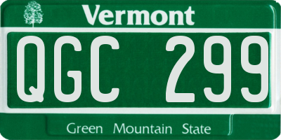 VT license plate QGC299