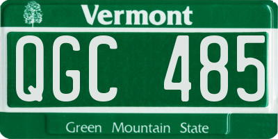 VT license plate QGC485