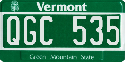 VT license plate QGC535