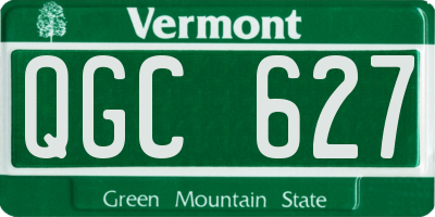 VT license plate QGC627