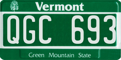 VT license plate QGC693