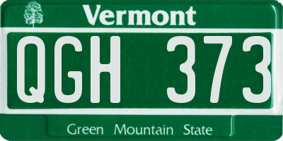VT license plate QGH373