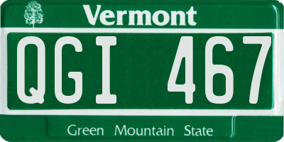 VT license plate QGI467