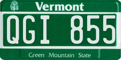 VT license plate QGI855