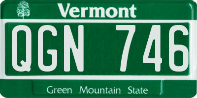 VT license plate QGN746