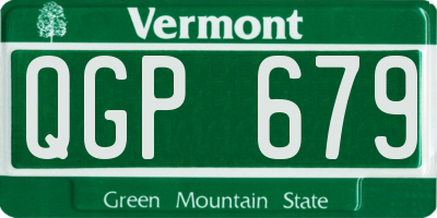 VT license plate QGP679