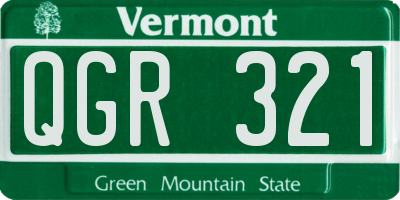 VT license plate QGR321