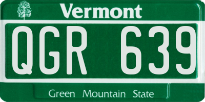 VT license plate QGR639