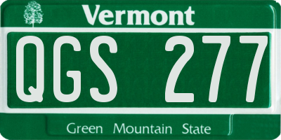 VT license plate QGS277