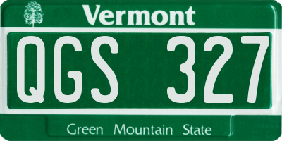 VT license plate QGS327