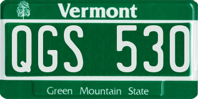 VT license plate QGS530