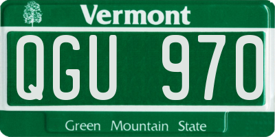 VT license plate QGU970
