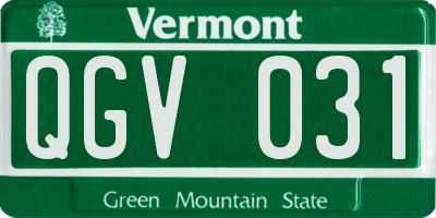 VT license plate QGV031