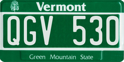 VT license plate QGV530