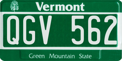 VT license plate QGV562