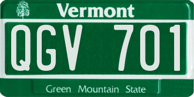 VT license plate QGV701