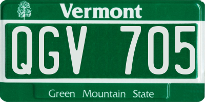 VT license plate QGV705