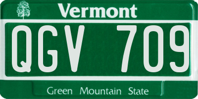 VT license plate QGV709