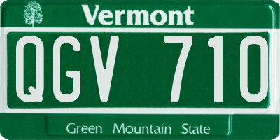 VT license plate QGV710