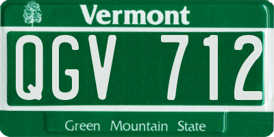 VT license plate QGV712