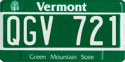 VT license plate QGV721