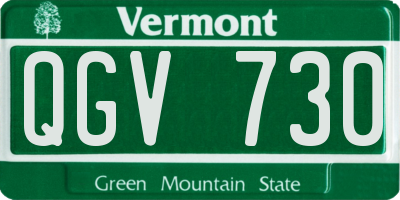 VT license plate QGV730