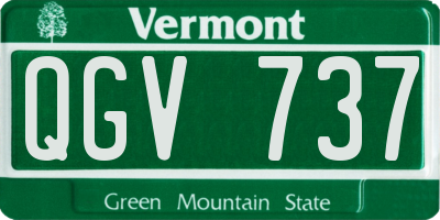 VT license plate QGV737