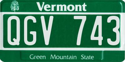 VT license plate QGV743