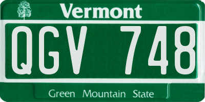 VT license plate QGV748